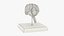 Feline Brain Anatomy Model with Metal Stand Pink