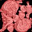 Feline Brain Anatomy Model with Metal Stand Pink