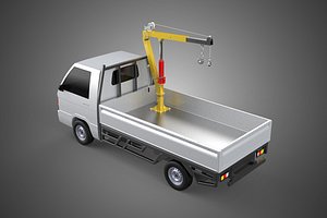 3D SWIVEL JIB CRANE LIFTING WINCH HOIST HOOK FLATBED TRUCK PICKUP model