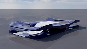 3D model Fluid Nexus Exhibition Pavilion