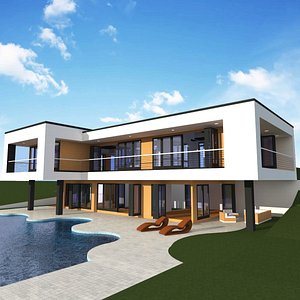 contemporary home 3D model