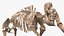 Mammoth Adult with Skeleton Collection 3D