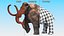 Mammoth Adult with Skeleton Collection 3D