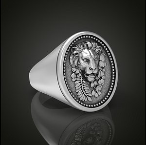 Lion ring 3D model