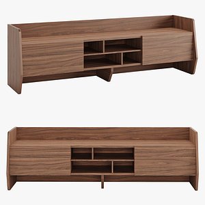 3D Walnut TV stand