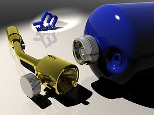 3d model propane torch