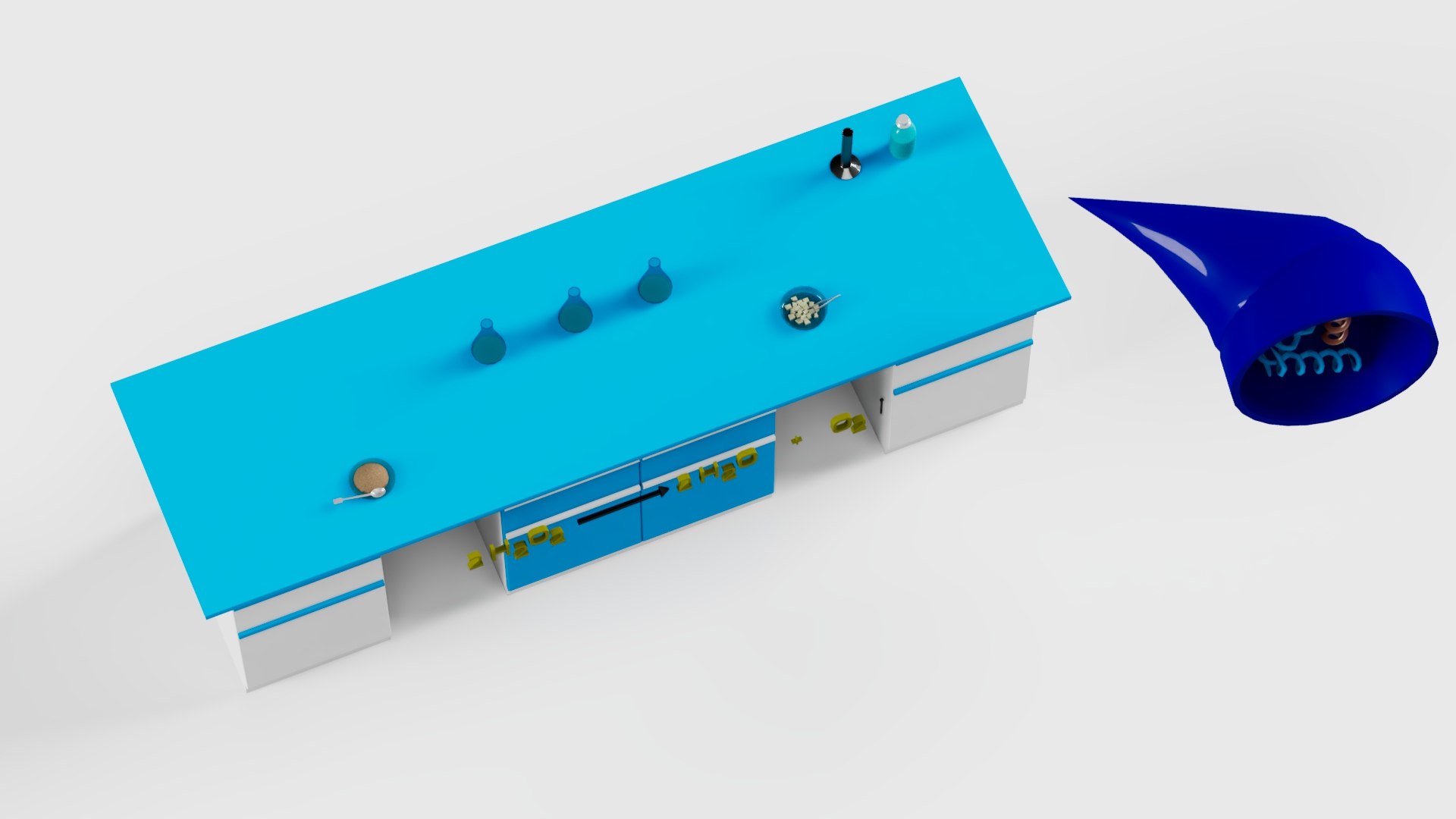 Hydrogen Peroxide Liquid Table 3d Model Turbosquid 2017622