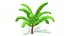 3D model Low Poly Cartoon Banana Tree