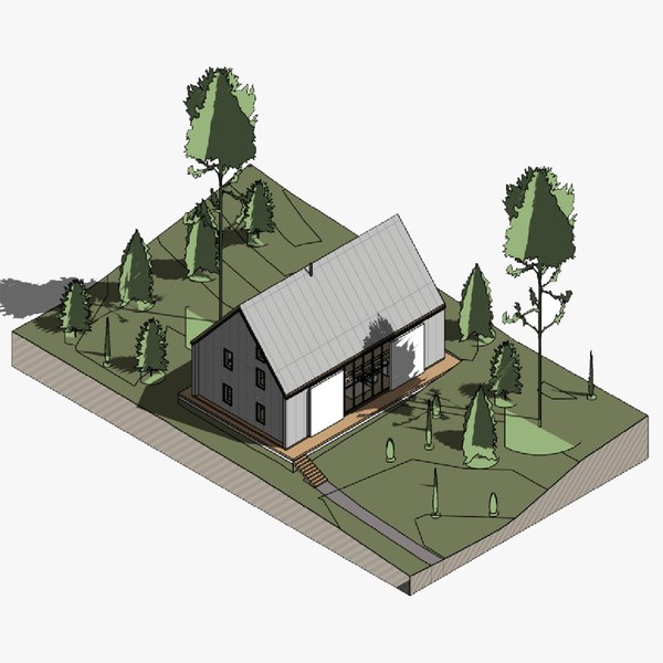 Forest house - Revit 3D model 3D model