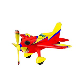 plane cartoon 3d model