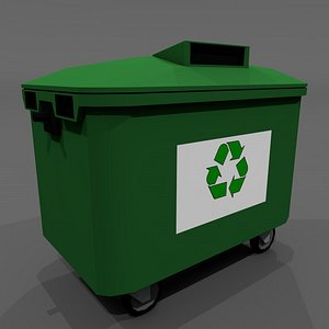 3d trash container model