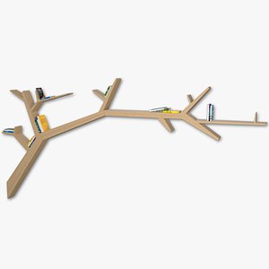 free obj mode bookshelf modern design