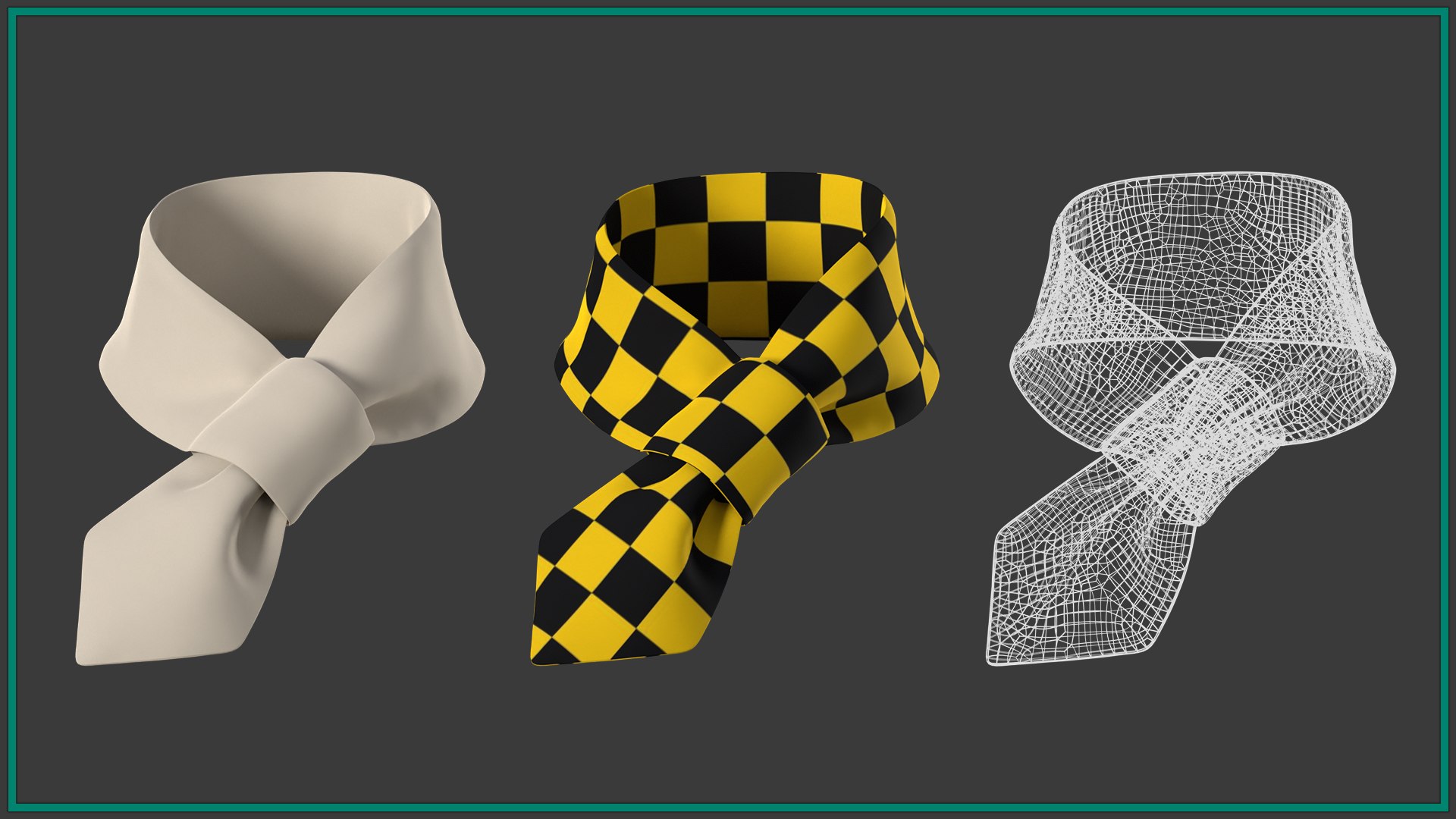 10 Female Necktie Model - TurboSquid 2367197