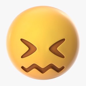 3D confounded emoji
