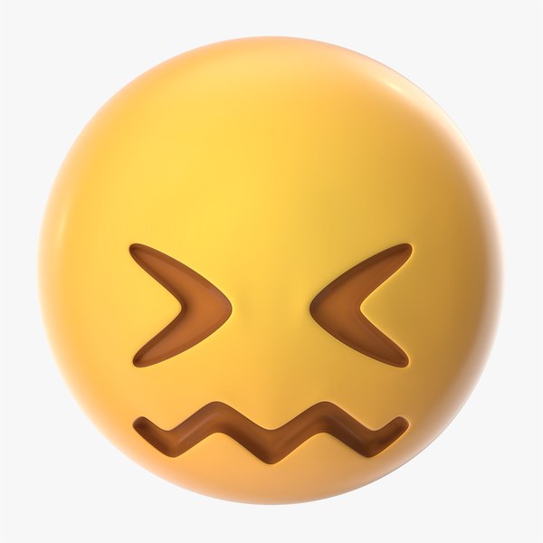 3D confounded emoji