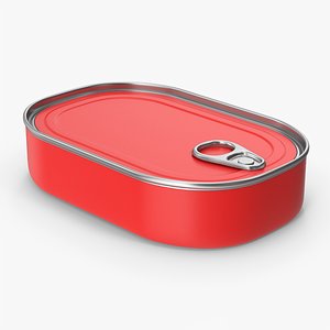 3D model Red Tin Can
