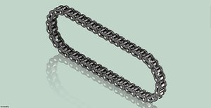 1 2 roller chain 3d ige