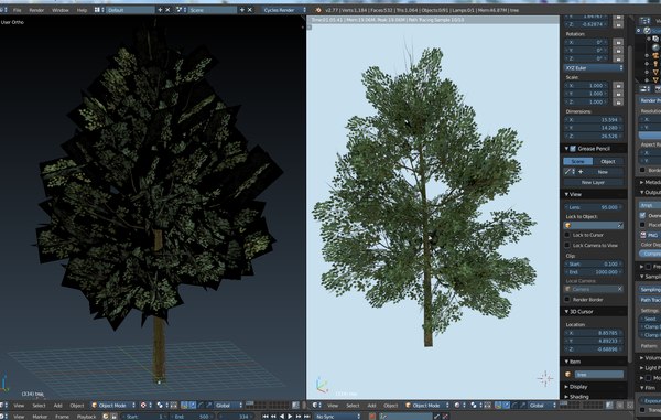 free tree blender 3d model