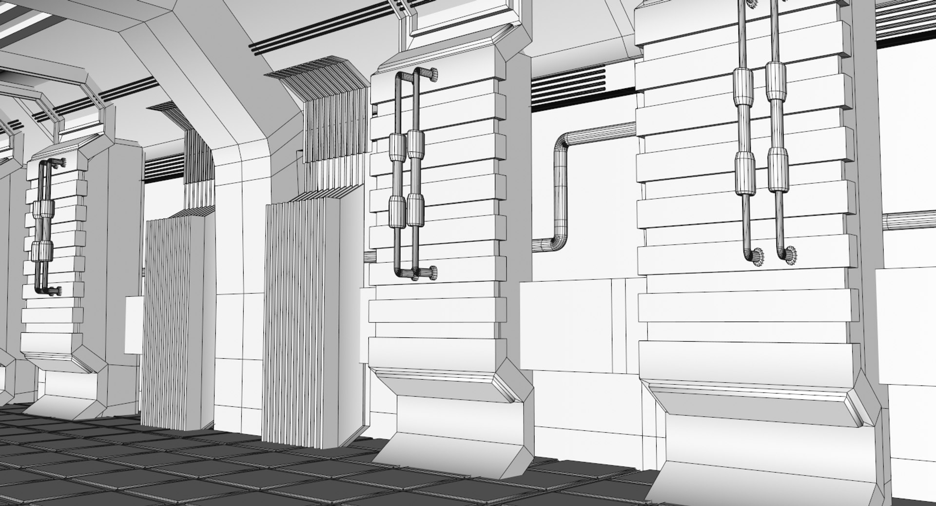 Sci Fi Corridor 3D Model - TurboSquid 1429155