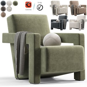 Utrecht Armchair By Rietveldoriginals 3D model