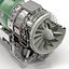 Turbojet Engine General Electric J85 Sectioned 3D Model