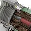 Turbojet Engine General Electric J85 Sectioned 3D Model