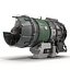 Turbojet Engine General Electric J85 Sectioned 3D Model