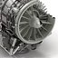 Turbojet Engine General Electric J85 Sectioned 3D Model