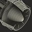 Turbojet Engine General Electric J85 Sectioned 3D Model