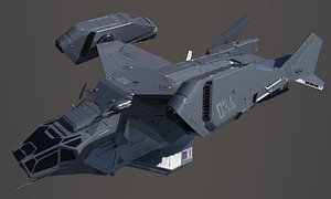 3D sci-fi space ship