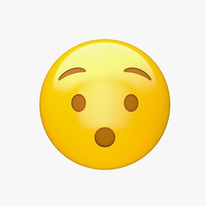 3D Apple Hushed Face