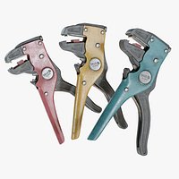 Hand Tool Wire Insulation Remover Cutter 3 Colors used PBR Game Ready DA1