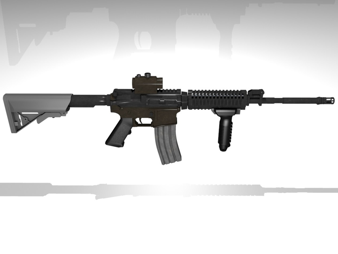 M4 Assault Rifle 3d Model