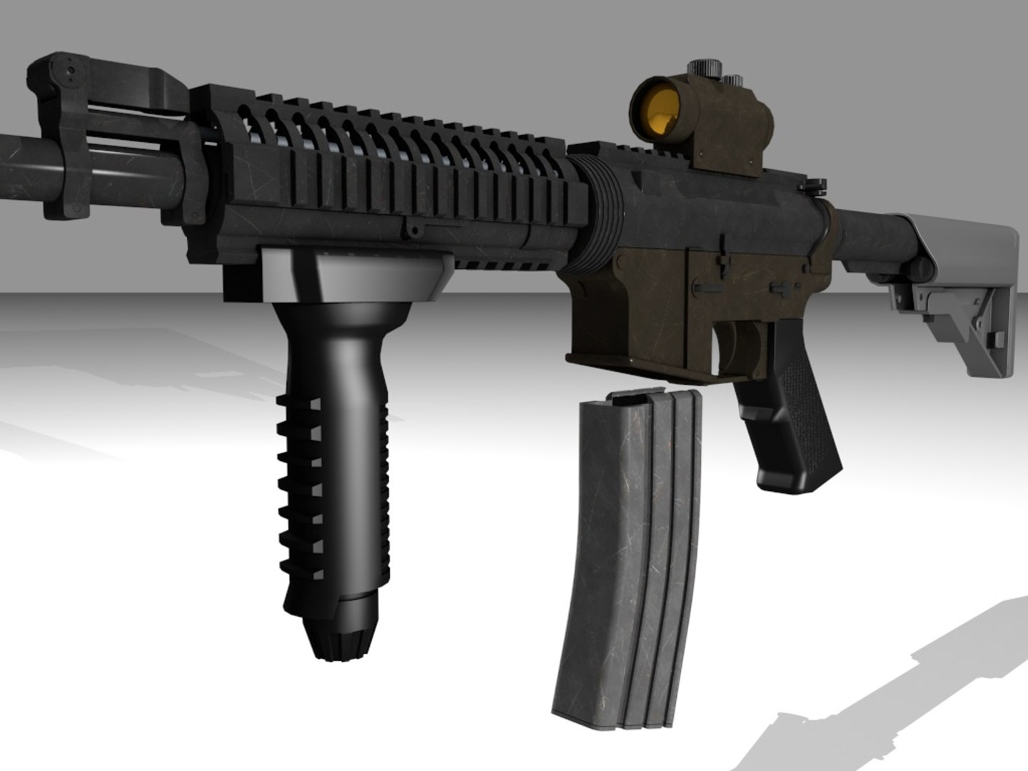 M4 Assault Rifle 3d Model