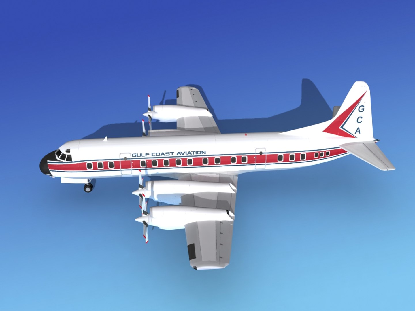 propellers electra lockheed 3d model