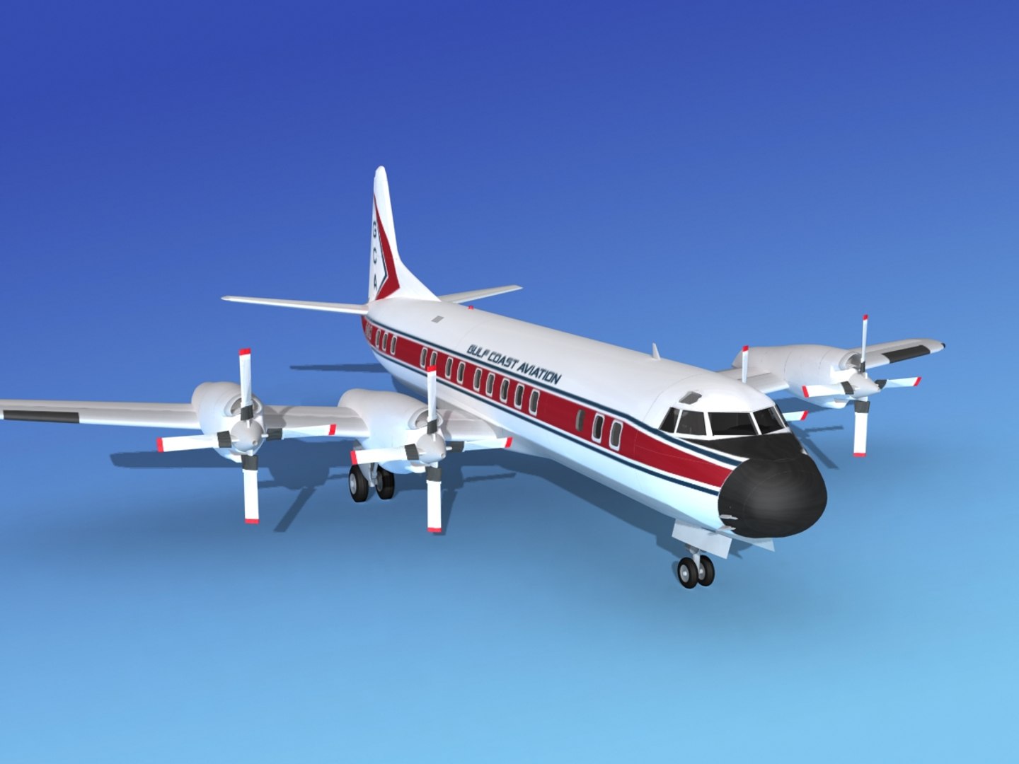 propellers electra lockheed 3d model