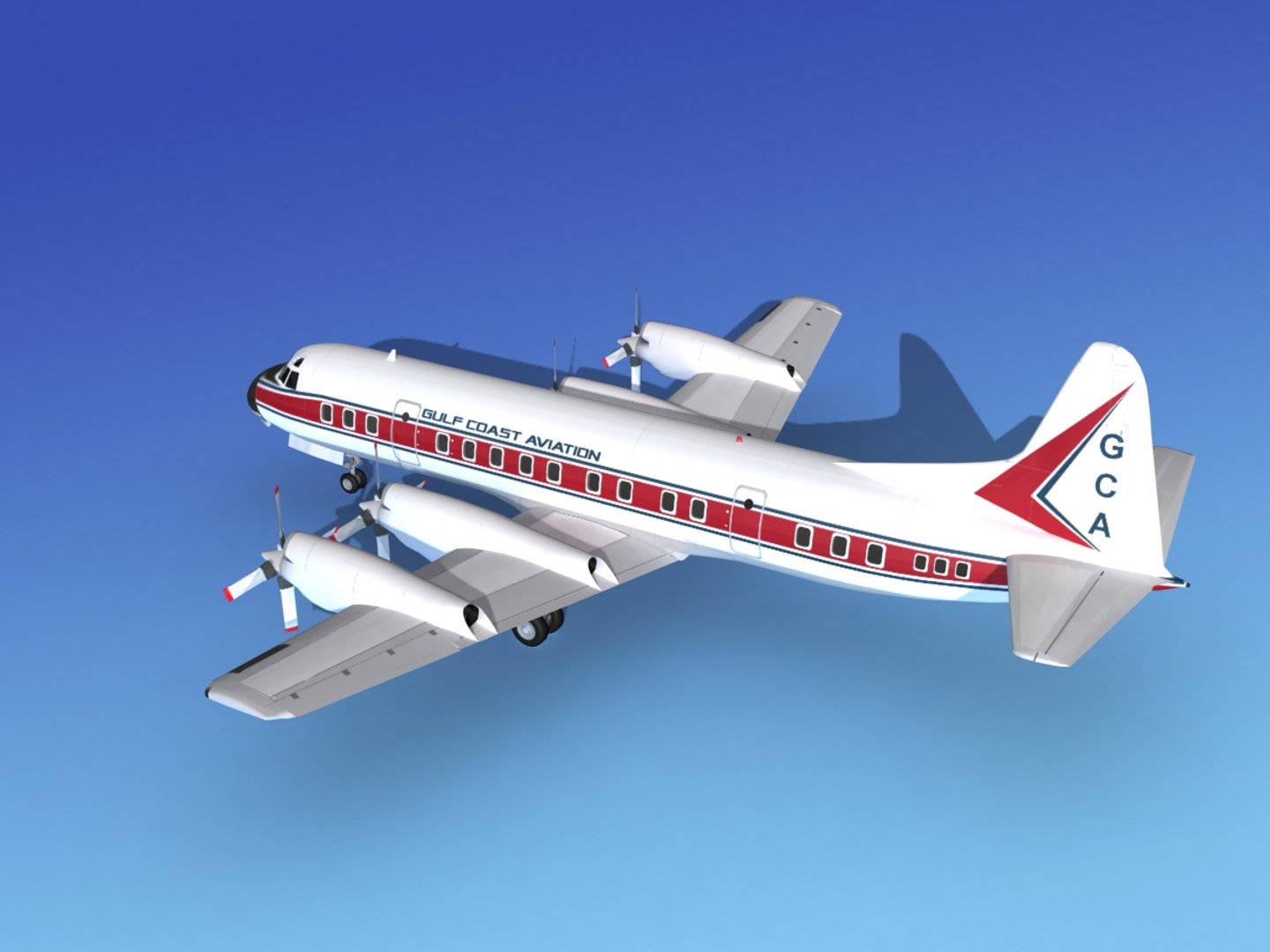 propellers electra lockheed 3d model