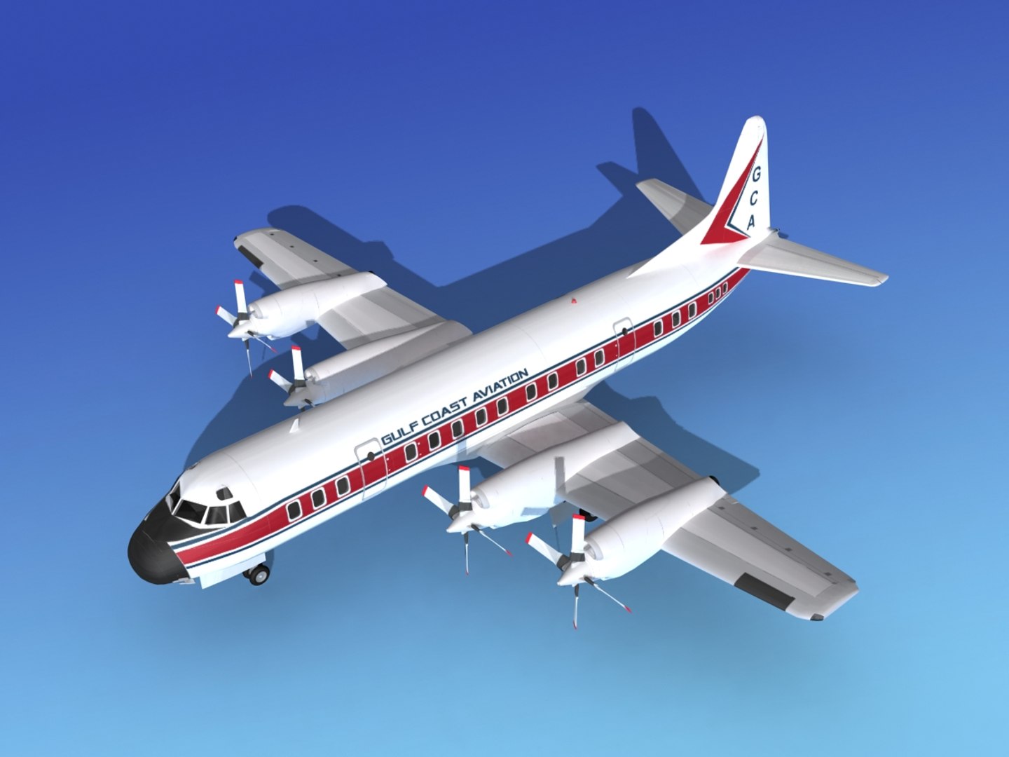 propellers electra lockheed 3d model