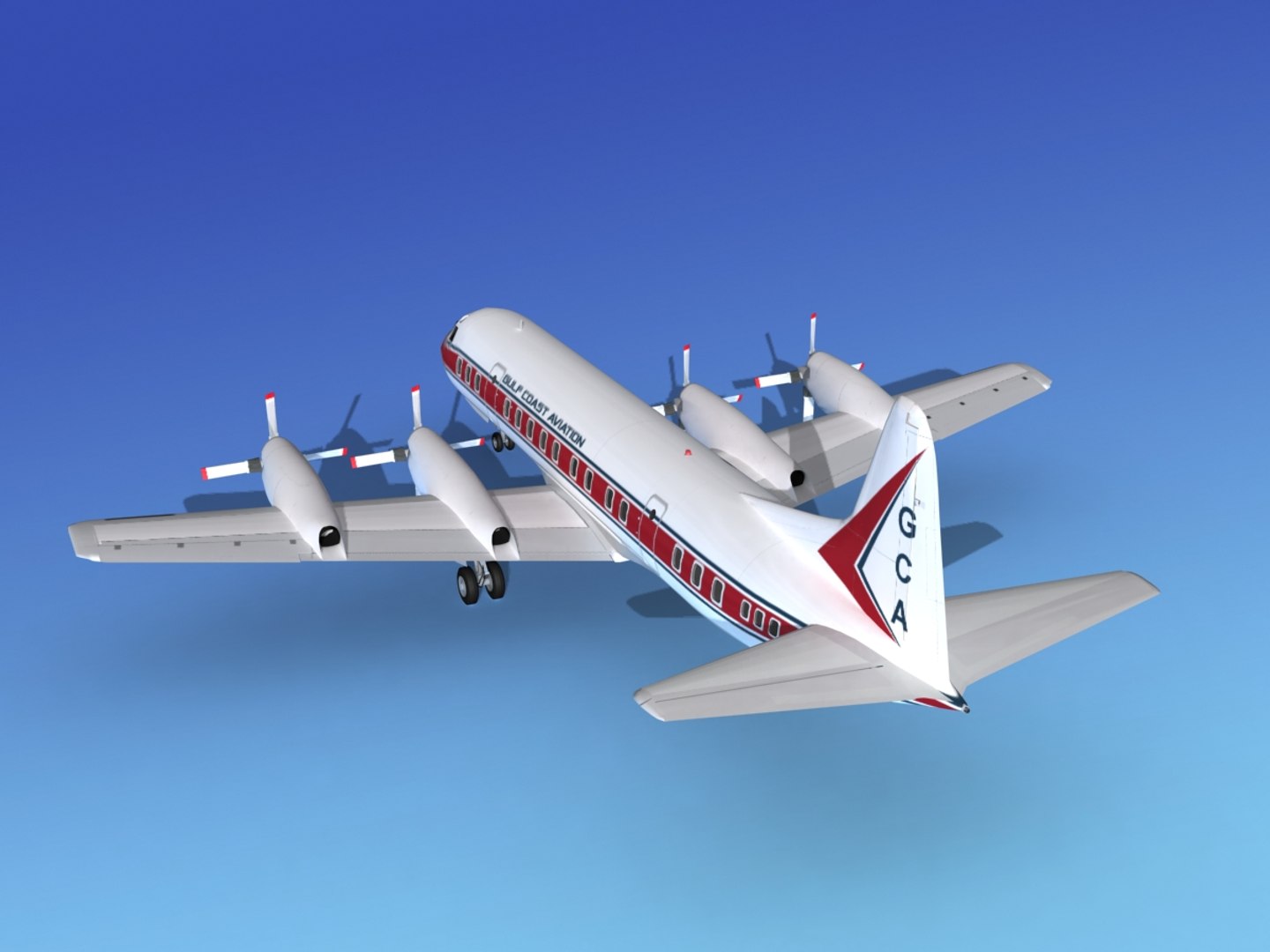 propellers electra lockheed 3d model