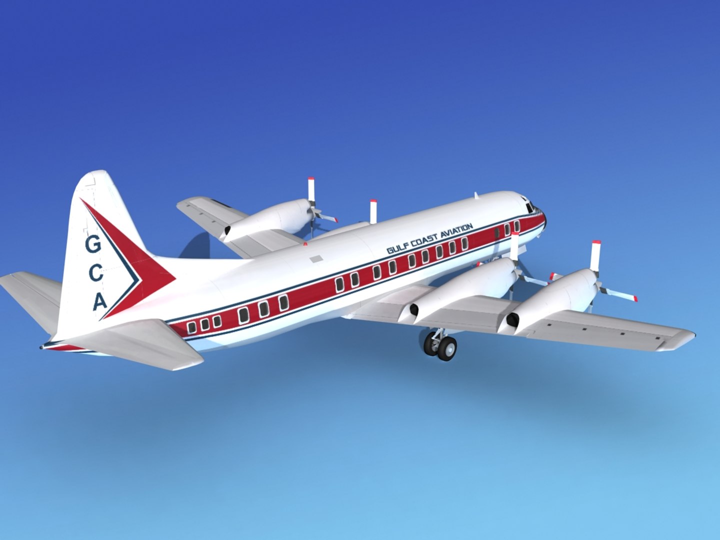 propellers electra lockheed 3d model