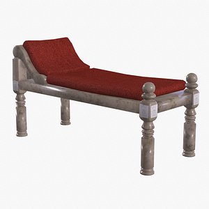 Roman couch - lectus cubicularis 3D model