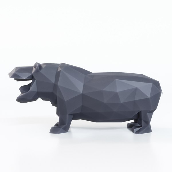 3D hippo hippopotamus model - TurboSquid 1436479