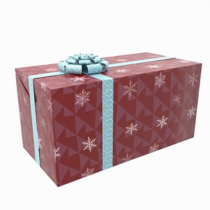 3D gift wrap theme ribbon model