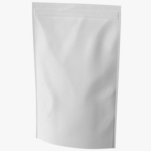 3D zipper white paper bag model