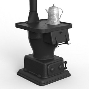 3d potbelly stove model