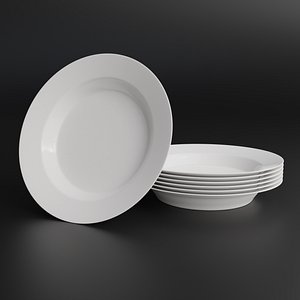 3D Porcelain Soup plate model