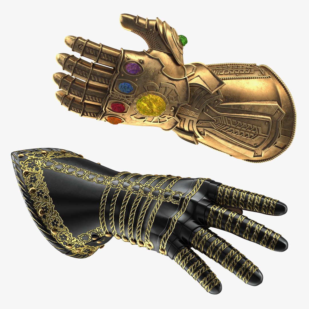 Armor Gauntlets Collection 3D model preview