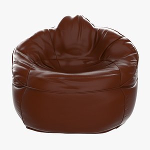 Leather Bean Bag Chair N8 3D model