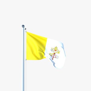 3D Animated Flag of Vatican City
