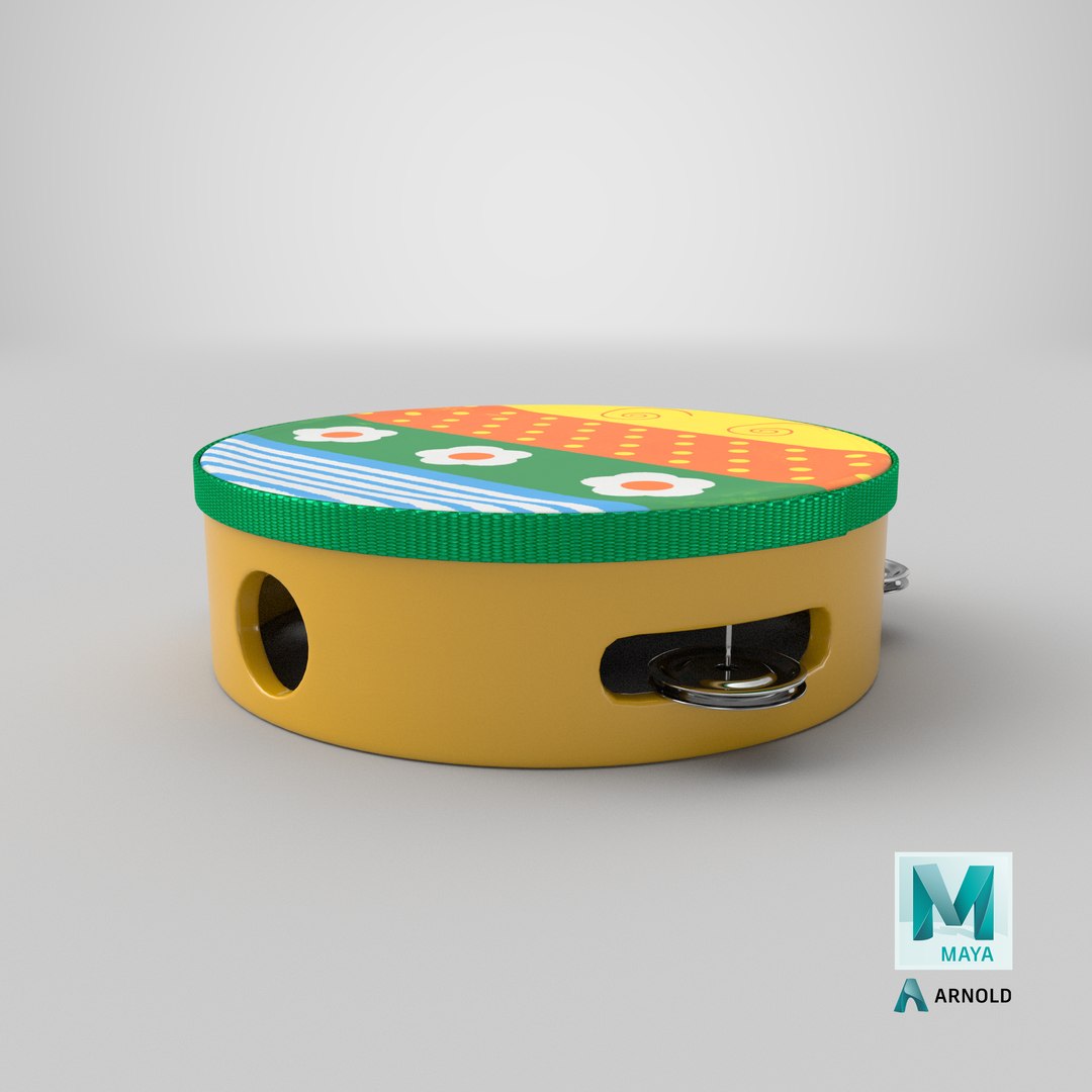 3D handheld toy tambourine model https://p.turbosquid.com/ts-thumb/uQ/IHZS5e/Sl99eSpl/stemcell_maya_arnold_render/png/1604505246/1920x1080/fit_q87/2eee4713c1b5b76bd212a223530f34046fa7f65d/stemcell_maya_arnold_render.jpg